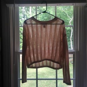 light pink see through sweater